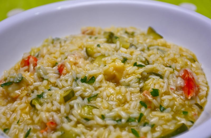 Italian risotto with Indian curry notes